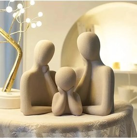Stewehome Σετ διακοσμητικών γλυπτών οικογένειας από σκυρόδεμα