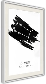 Αφίσα - Zodiac: Gemini I - 40x60 - Χρυσό - Με πασπαρτού