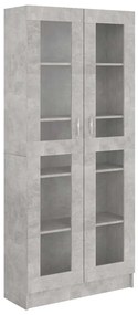 vidaXL Βιτρίνα Γκρι του Σκυροδέματος 82,5x30,5x185,5 εκ. Επεξ. Ξύλο