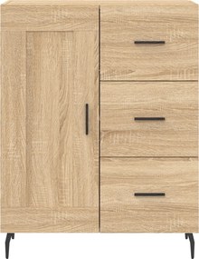 vidaXL Ντουλάπι Sonoma δρυς 69,5 x 34 x 180 εκ. από Επεξεργασμένο Ξύλο
