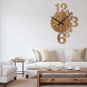 Ρολόι τοίχου εσωτερικού χώρου ξύλινο clock3 - Clock3-Καστανιά, 1mx1m