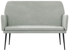 vidaXL Πάγκος Ανοιχτό Γκρι 108 x 79 x 79 εκ. Βελούδινος