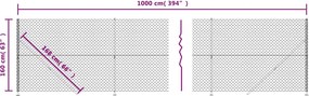 vidaXL Συρματόπλεγμα Περίφραξης Πράσινο 1,6x10 μ. με Βάσεις Φλάντζα