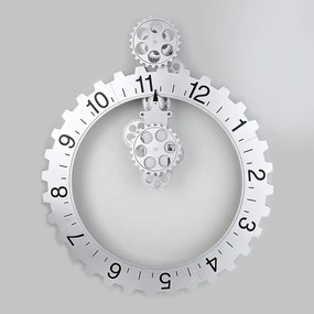 Ρολόι Τοίχου Με Γρανάζια Big Hour G005-S 55x68cm Silver Huanyu ABS
