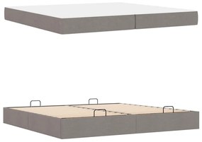 vidaXL Σκελετός Κρεβατιού με αποθήκευση Taupe 200 x 200 cm ύφασμα
