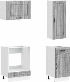 vidaXL Μονάδα κουζίνας KALMAR 8 pcs Γκρι Sonoma Επεξεργασμένο Ξύλο