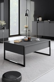 Σύνθετο Σαλονιού Ανθρακί / Μαύρο FLUOMU 160x35x80