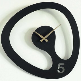 Ρολόι Τοίχου Amorph 507ATP1525 44x45cm Black-Gold Wallity Μέταλλο