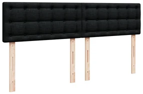 Κρεβάτι Boxspring με Στρώμα Μαύρο 200x200 εκ. Υφασμάτινο 3286011