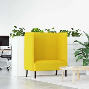 vidaXL Καναπές Highback Ανοιχτό Κίτρινο 109x56x121 εκ. Υφάσματος
