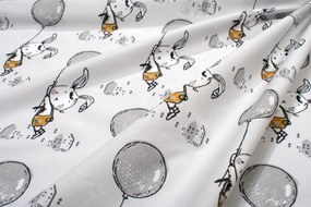 Παπλωματοθήκη Μονή (160x240) Dimcol Floating Bunny 715 Grey
