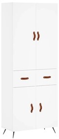 vidaXL Ντουλάπι Λευκό 69,5x34x180 εκ. από Επεξεργασμένο Ξύλο