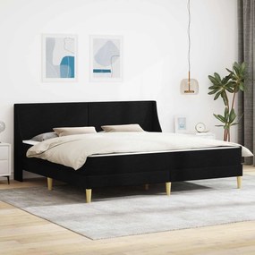 vidaXL Σκελετός κρεβατιού με στρώμα Μαύρο 180 x 200 cm Πολυεστέρας