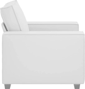 vidaXL Καναπές Λευκό 100 x 80 x 84 εκ ύφασμα