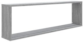 vidaXL Ραφιέρες Τοίχου Κύβος 2 τεμ Γκρι Sonoma 100x15x30εκ. Επεξ. Ξύλο