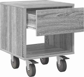 vidaXL Κομοδίνο 2 pcs Γκρίζο Σονομα 40,5 x 40 x 48 εκ.