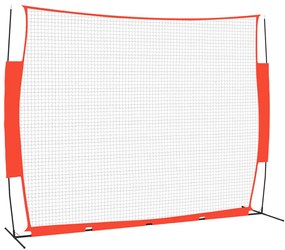 vidaXL Δίχτυ Μπέιζμπολ Κόκκινο/Μαύρο 369x107x271 εκ Ατσάλι/Πολυεστέρας