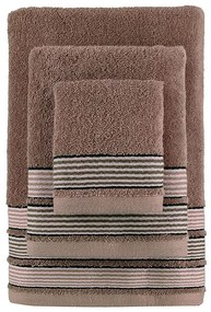 Πετσέτες Bela (Σετ 3τμχ) Taupe Palamaiki Towels Set 70x140cm 100% Βαμβάκι