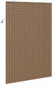vidaXL Ρολό Παραθύρου Γεωμετρικό Καφέ 140 x 220 cm Μπαμπού