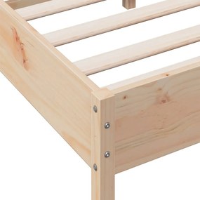 vidaXL Σκελετός Κρεβατιού Χωρίς Στρώμα 120x200 εκ Μασίφ Ξύλο Πεύκου