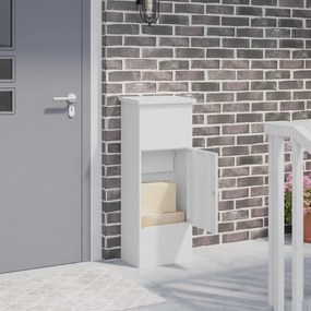 vidaXL Θυρίδα Πακέτων Λευκό 44.5 x 29 x 110.5 εκ Ατσάλι