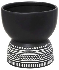 Διακοσμητικό Μπωλ Tribal CER2309 20,5x20,5x20cm Black-White Espiel Ceramic