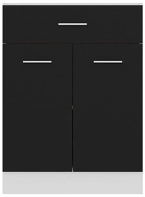 vidaXL Ντουλάπι με Συρτάρι Lyon Μαύρο 60x46x81,5 εκ. Επεξ. Ξύλο