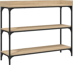vidaXL Τραπέζι Κονσόλα με Ράφια Sonoma Δρυς 100 x 30 x 80 εκ.