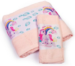 Βρεφικές Πετσέτες (Σετ 2τμχ) Dimcol Unicorn 315 Pink