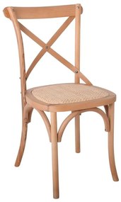 DESTINY Καρέκλα Τραπεζαρίας Οξιά Φυσικό, Κάθισμα Ψάθα, Στοιβαζόμενη  48x52x89cm [-Φυσικό-] [-Ξύλο-] Ε7020,3