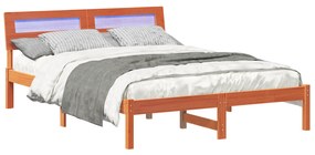 vidaXL Σκελετός Κρεβατιού Καφέ κεριού 120 x 190 cm Μασίφ ξύλο πεύκου