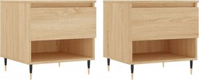 vidaXL Τραπέζια Σαλονιού 2 τεμ. Sonoma Δρυς 50x46x50 εκ. Επεξεργ. Ξύλο