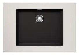 Schock Cristalite Manhattan 30060U Nero Υποκαθήμενος Νεροχύτης 55,6x45,6cm