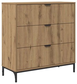 vidaXL Πλαϊνό γραφείο με συρτάρι artisan δρυς 79.5 x 33 x 82 εκ