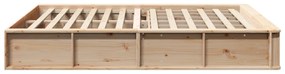 vidaXL Κρεβάτι με Μηχανισμό Ανύψωσης - 150 x 200 εκ, Ξύλο Πεύκης