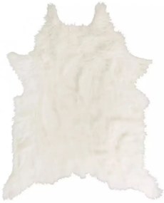 Χαλί σε σχέδιο γούνας από πολυεστέρα 120x158cm - Λευκό
