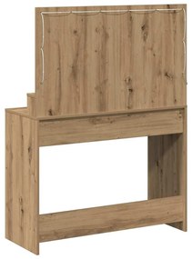 vidaXL Τραπέζι Μακιγιάζ με ράφι artisan δρυς 100 x 41 x 135 εκ.