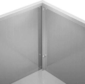 vidaXL Γλάστρα Κήπου 2 τμχ. Ασημί 50 x 30 x 49 εκ