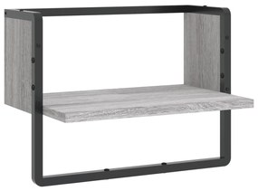 vidaXL Ράφι Τοίχου με Μπάρα Γκρι Sonoma 40x25x30 εκ.