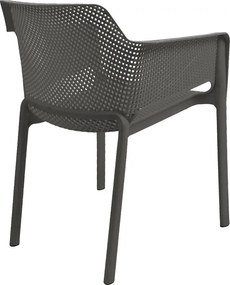 Πολυθρόνα Oviez pakoworld pp σε ανθρακί απόχρωση 59x58x79εκ