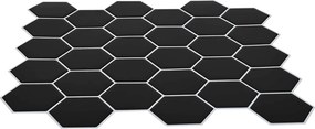 vidaXL Εξάγωνο Πλακάκι 10 τμχ. Μαύρο 30 x 30 cm Πολυουρεθάνη και PET