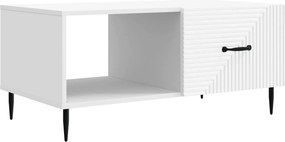 vidaXL Τραπεζάκι σαλονιού Λευκό 90 x 50 x 40 cm Επεξεργασμένο Ξύλο