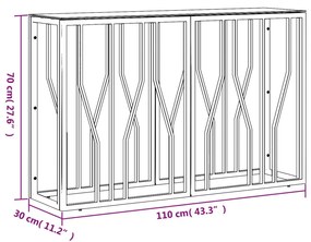 ΤΡΑΠΕΖΙ ΚΟΝΣΟΛΑ 110X30X70 ΕΚ. ΑΠΟ ΑΝΟΞΕΙΔΩΤΟ ΑΤΣΑΛΙ ΚΑΙ ΓΥΑΛΙ 350026