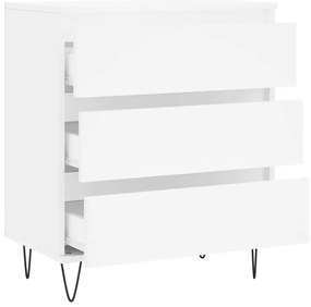 vidaXL Συρταριέρα Λευκή 60 x 35 x 70 εκ. από Επεξεργασμένο Ξύλο