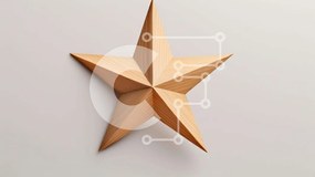 Intra Συλλεκτικό Ξύλινο Παζλ Plywood  4mm - Ξύλινο Γλυπτό Αστέρι Σε Ξύλινο Κουτί - Διαστάσεις: 10x10 cm – 25 κομμάτια