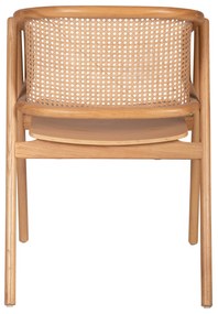 ΠΟΛΥΘΡΟΝΑ KENLEE HM9872 ΦΡΑΞΙΝΟΣ ΚΑΙ ΦΥΣΙΚΟ RATTAN RATTAN ΣΕ ΦΥΣΙΚΟ 57,5x55x81Yεκ. - HM9872