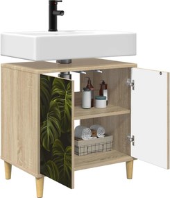 vidaXL Ντουλάπι Μπάνιου ELBURG Sonoma 60 x 40 x 60 εκ