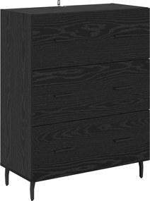 vidaXL Πλαϊνό γραφείο με συρτάρι Μαύρη Οξυά 69,5 x 34 x 90 εκ.