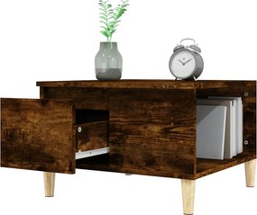 vidaXL Τραπεζάκι Σαλονιού Καπνιστή Δρυς 55x55x36,5εκ. Επεξεργασμ. Ξύλο