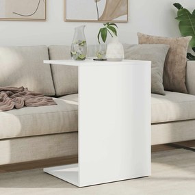 vidaXL Τραπεζάκι Πλευράς Λευκό 45 x 40 x 62,5 εκ. Επεξεργασμένο ξύλο